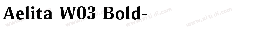Aelita W03 Bold字体转换